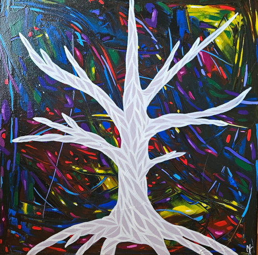 "Humilitree" Original Acrylic painting 12" x 12" canvas