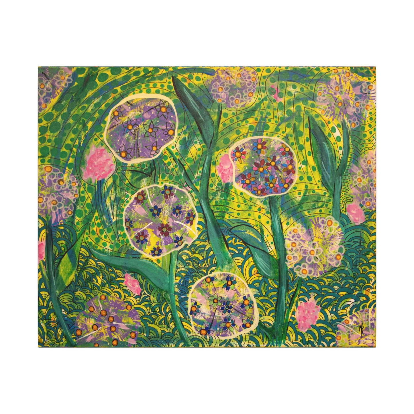 "Free to Bloom" Printed Matte 20" x 24" Canvas Print— Stretched Botanical Wall Decor