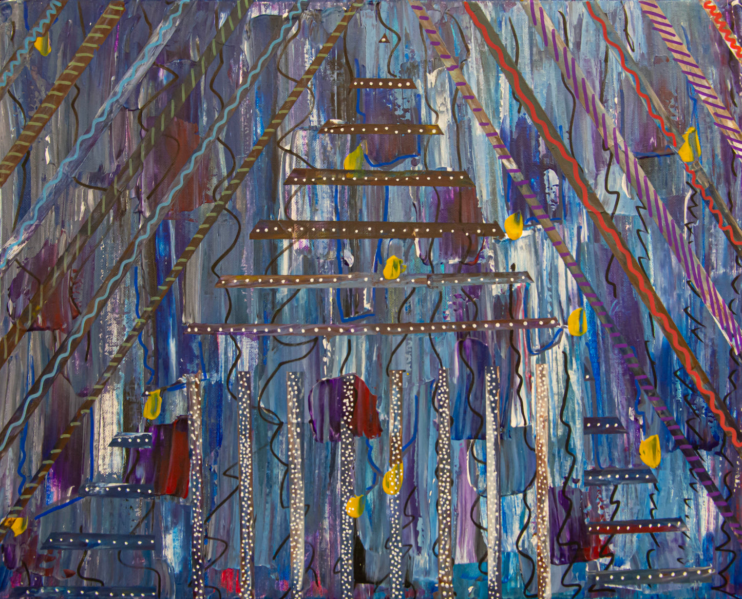 "Surfing the Frequent Sea" - 16" x 20" Canvas